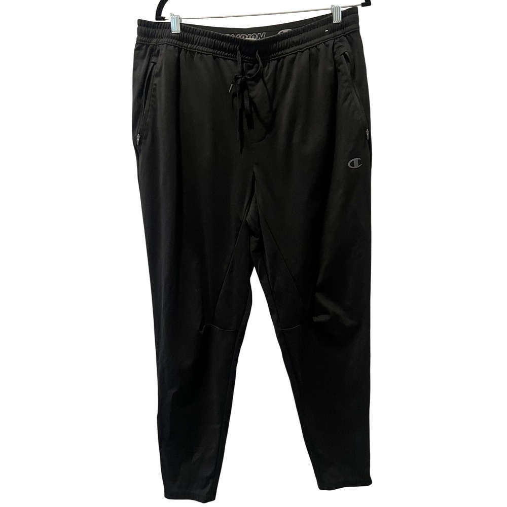 Champion Mens Black Athletic Jogger track Pants Medium athleisure‎ sporty gym